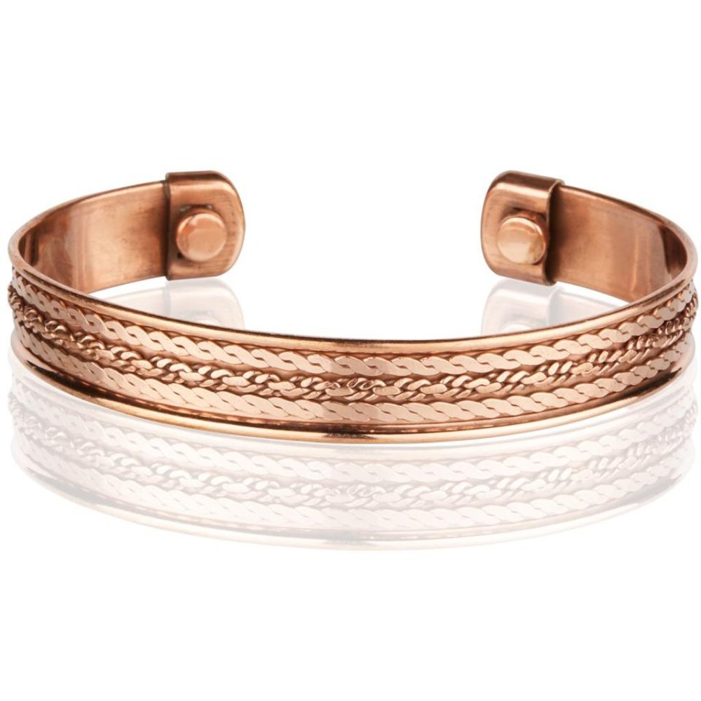 Pure Copper Magnetic Health Bracelet Heal Arthritis Pain Energy Cuff Bangle Link